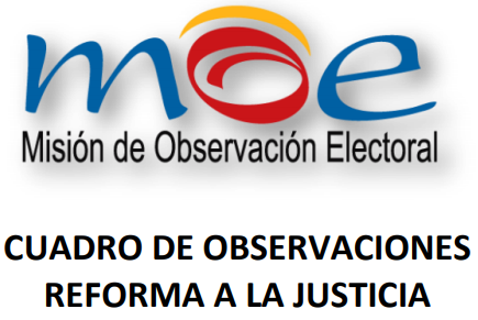 Presentación MOE: Cuadro de observaciones: Proyecto de Ley Estatutaria 1475 de 2011