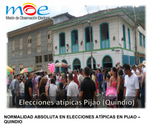 Elecciones atípicas Pijao Quindío 2013