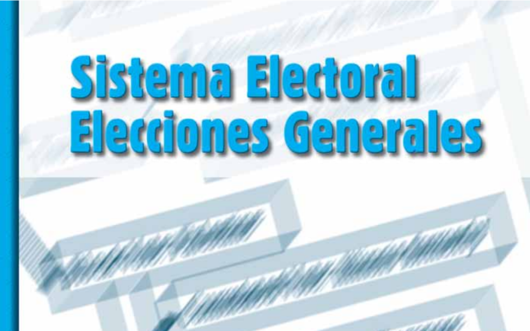 Cartilla MOE: Sistema Electoral Elecciones Generales 2010
