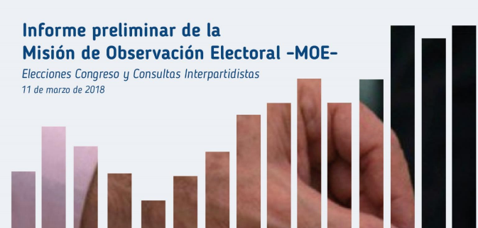 Informe MOE: Informe preliminar Elecciones Congreso y Consultas Interpartidistas 2018