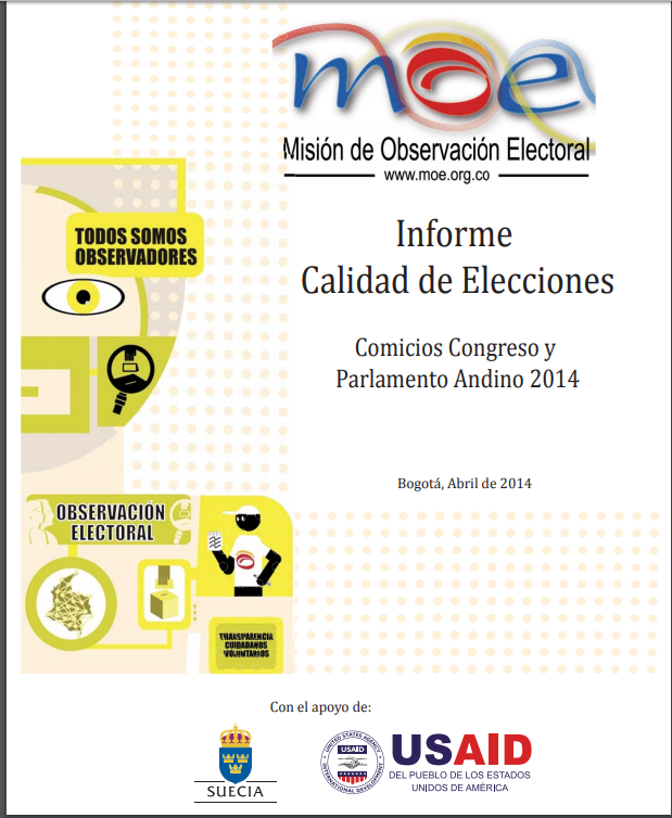 Informe Calidad de Elecciones Comicios Congreso y Parlamento Andino 2014