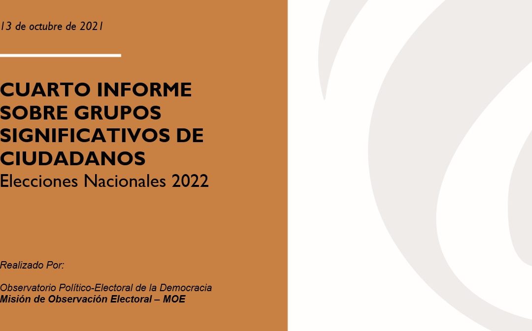 Cuarto informe sobre Grupos Significativos de Ciudadanos