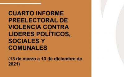 Cuarto Informe Preelectoral De Violencia Contra Líderes Políticos, Sociales Y Comunales