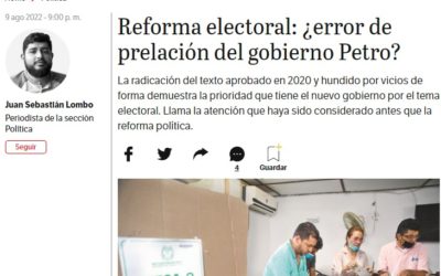Reforma electoral: ¿error de prelación del gobierno Petro?