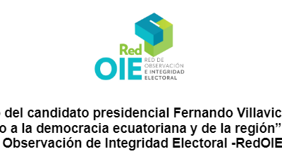 Pronunciamiento de la red de Observación de Integridad Electoral -RedOIE