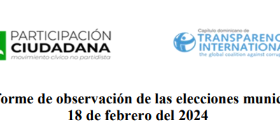 #RedOIE – Primer informe de observación de las elecciones municipales del 18 de febrero del 2024 en República Dominicana – Informe de Participación Ciudadana