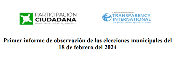 #RedOIE – Primer informe de observación de las elecciones municipales del 18 de febrero del 2024 en República Dominicana – Informe de Participación Ciudadana