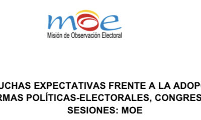 Sin muchas expectativas frente a la adopción de reformas políticas-electorales, Congreso inicia sesiones: MOE