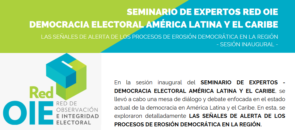 Resumen de la sesión inaugural del Seminario de Expertos -Democracia electoral América Latina y el Caribe