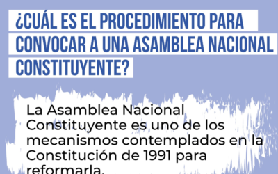 ¿Cuál es el procedimiento para convocar a una Asamblea Nacional Constituyente?