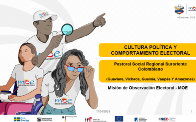 Presentación MOE: Cultura política y comportamiento electoral – Pastoral Social Regional Suroriente