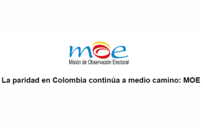 La paridad en Colombia continúa a medio camino: MOE  